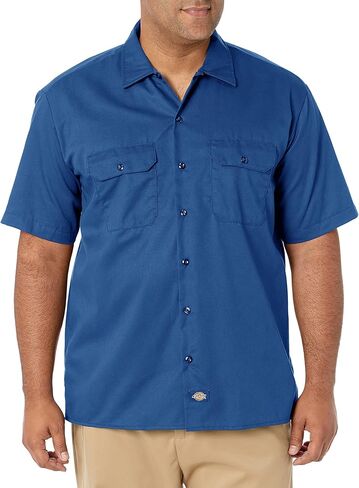 Dickies Short Sleeve Work Shirt, Olive Green, 3X in Saudi Arabia