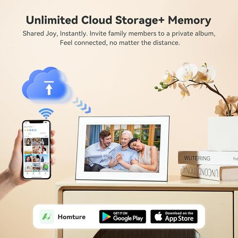 إطار صور رقمي - إطار سحري بتقنية الذكاء الاصطناعي عالي الدقة مقاس 10.1 بوصة، وإطار صور رقمي بشاشة تعمل باللمس مع سهولة الإعداد، وتخزين سحابي غير محدود، وهدايا للآباء والأجداد in Kuwait