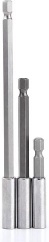 3pcs Bit Holder Extension Drill, 1/4" Hex Shank, 2.36"-5.9" Length - Fit Most Power Tools in Saudi Arabia
