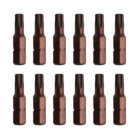مجموعة لقم أمان T10 Torx مكونة من 12 قطعة، S2 فولاذ مغناطيسي مقاوم للتلاعب، 6 رؤوس نجمة، ساق سداسية بطول 1/4 بوصة لمحركات الصدمات، درجة احترافية in Saudi Arabia