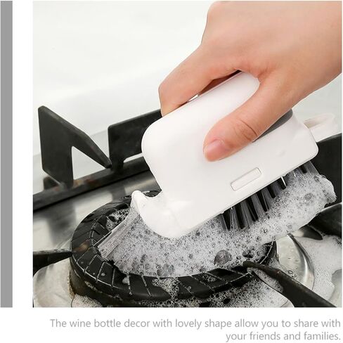 Ciieeo 3-in-1 Detachable Window Cleaning Brush Small Groove Brush for Household Window Track and Kitchen Oil Slot Cleaning Gray in Kuwait