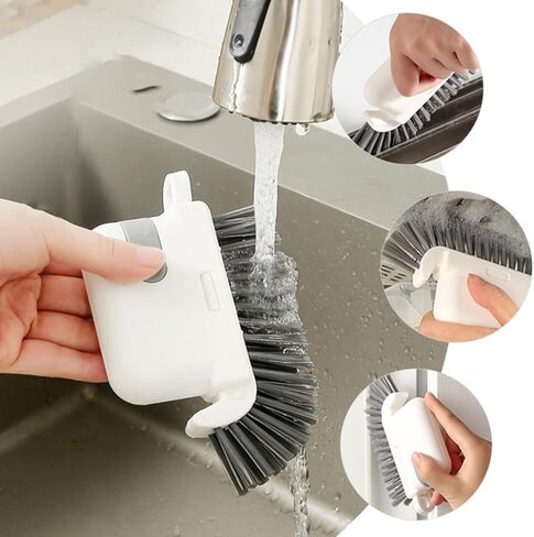 Ciieeo 3-in-1 Detachable Window Cleaning Brush Small Groove Brush for Household Window Track and Kitchen Oil Slot Cleaning Gray in Kuwait