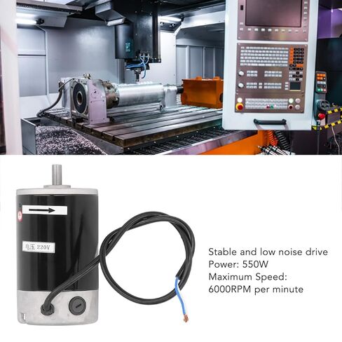 Mini Lathe Motor, 550W Large Power, Maximum Speed 6000RPM Per Minute Large Torsion Low Noise Stable Drive Iron Lathe Machine Motor, for 7x14 CJ18A Lathes(110V) in Saudi Arabia