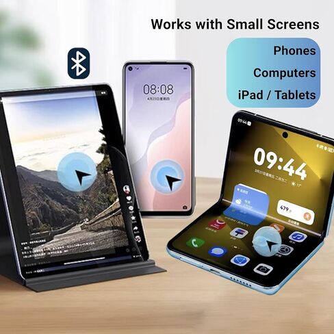 Cheerdots CheerTok Air2، جهاز تحكم بلوتوث مع مؤشر على الشاشة للتحكم الدقيق، جهاز تحكم لاسلكي لهواتف Andorid/iOS والأجهزة اللوحية والكمبيوتر (أسود) in Kuwait