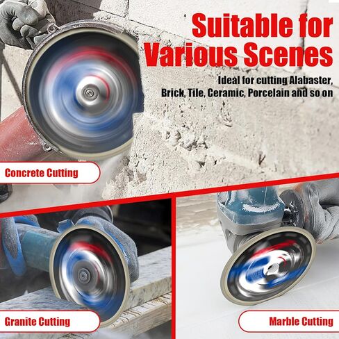 شفرات منشار ماسية مقاس 7 بوصات لمطحنة الزوايا، شفرة قطع بلاط X-Turbo للقطع الجاف والرطب، قطع سريع وسلس للرخام الجرانيت الخرساني المرمر قطعة واحدة in Kuwait