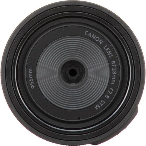 عدسة كانون RF 28 ملم f/2.8 STM | برايم صغير الحجم ذو زاوية واسعة مع فتحة f/2.8 سريعة، وتركيز تلقائي سلس STM وتصميم خفيف الوزن | لصور السفر والشوارع واليومية (6128C002) + محول EF-EOS R + المزيد in Kuwait