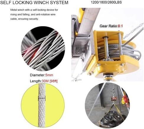 Confined Space Tripod with Winch Safety Device for Fall Protection Ideal for Lifting & Rescue in Deep Wells Trenches & Aerial Work 1200lb Capacity 98ft Height in Saudi Arabia