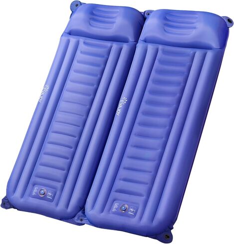 وسادة نوم للتخييم ، سمكة إضافية تبلغ 5.5 بوصة سجادة نوم قابلة للنفخ مع مضخة قدم مدمجة في وسادة ، مرتبة هواء مخيم مضاد للماء للركوب على الظهر (عزباء) in Kuwait