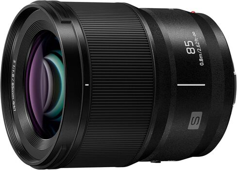 عدسة كاميرا PANASONIC LUMIX S Series، عدسة قابلة للتبديل مقاس 85 مم F1.8 L للكاميرات الرقمية ذات الإطار الكامل بدون مرآة، S-S85، أسود (متجدد) in Kuwait