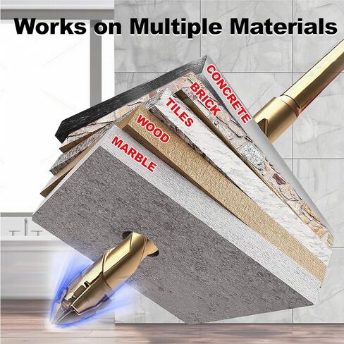 5Pcs Four Blade Serrated Eccentric Drill Bits,Assorted Sizes (3/16",1/4",5/16",3/8",1/2"),Tile Drill Bits Set for Wood Glass Brick Concrete in Saudi Arabia