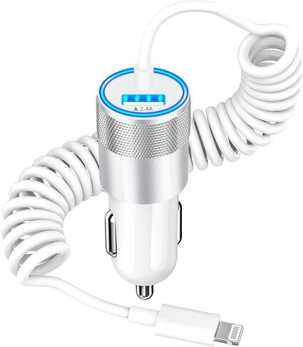 【MFi Certified】iPhone 15 Fast Car Charger, Caiinei 72W Dual PD USB-C Car Power Cigarette Lighter Type-C Car Charger Fast Charging with 2Pack Type-C Cable for iPhone 15/15 Pro/Galaxy S24/S23/Pixel/iPad in Saudi Arabia