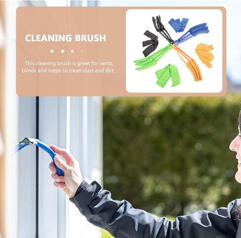 Lurrose Blinds Cleaning Brush Set 8pcs Multi-Color Detachable Vent Cleaner Household Blinds Accessory for Daily Use and Ceiling Fan Dusting in Saudi Arabia