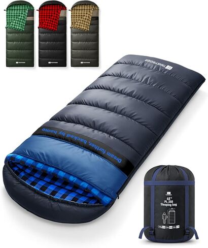 Sleeping Bags for Adults Cold Weather & Warm,Backpacking,0 Degree XXL Camping Sleeping Bag with Compression Sack Great Camping Essentials Gear for Winter Hiking, Hunting in Kuwait