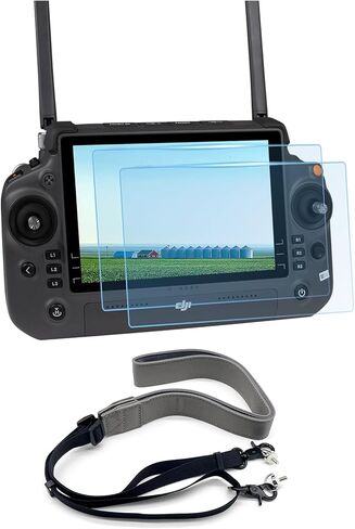 قطعتان من أفلام HD 9H + حبل PU لواقي شاشة التحكم DJI RC Plus 1/2، حزام رقبة قابل للتعديل لجهاز DJI Matrice 400/4T/4E/4D/4TD/Inspire 3/ Matrice 30/30T/350 RTK/T50/T25/T20P in Saudi Arabia