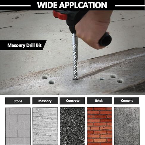 1 inch x 8.4 inch x 13.4 inch SDS Max Rotary Hammer Drill Bit, 26 x 340mm Carbide Tip Masonry Drill Bit for Masonry, Brick, Stone, Concrete (1 inch x 13.4 inch (26 x 340mm)) in Saudi Arabia