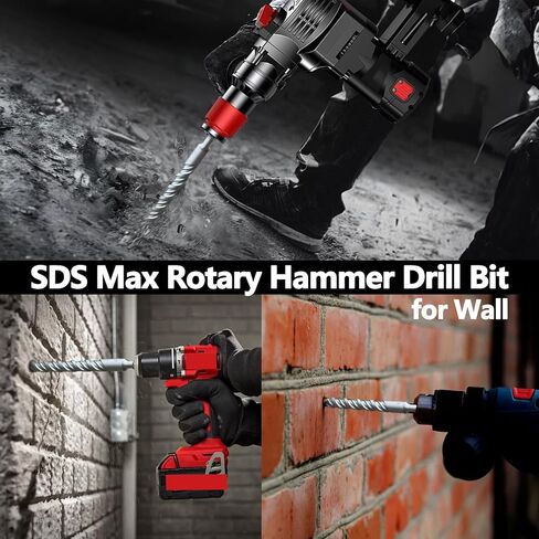 1 inch x 8.4 inch x 13.4 inch SDS Max Rotary Hammer Drill Bit, 26 x 340mm Carbide Tip Masonry Drill Bit for Masonry, Brick, Stone, Concrete (1 inch x 13.4 inch (26 x 340mm)) in Saudi Arabia