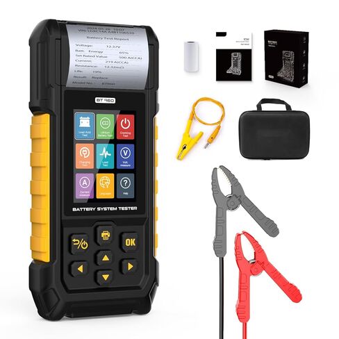 BT360 بطارية السيارة اختبار 12V 24V 30-2000 CCA TESTER TESTER TESTER TESTER Automotive Charging Cranking System Tester for Motorcycle Car Truck SUV ATV BOAT in Kuwait