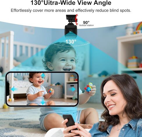 كاميرا أمان 4K HD للاستخدام المنزلي، كاميرا داخلية لاسلكية مع رؤية ليلية، كشف الحركة والتنبيهات في الوقت الحقيقي، التحكم في التطبيقات، كاميرات داخلية واي فاي للمنزل/المكتب/الحيوانات الأليفة/المسنين/مراقبة الأطفال in Kuwait