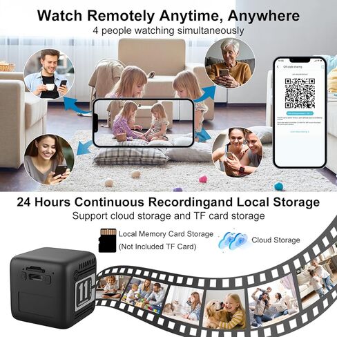 كاميرا أمان 4K HD للاستخدام المنزلي، كاميرا داخلية لاسلكية مع رؤية ليلية، كشف الحركة والتنبيهات في الوقت الحقيقي، التحكم في التطبيقات، كاميرات داخلية واي فاي للمنزل/المكتب/الحيوانات الأليفة/المسنين/مراقبة الأطفال in Kuwait