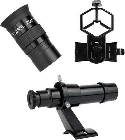 SVBONY 25mm Telescope Eyepiece 40 Degree Field of View Bundle with Universal Cell Phone Adapter Mount Finder Scope 5x24 with Bracket in Saudi Arabia