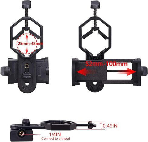 SVBONY 25mm Telescope Eyepiece 40 Degree Field of View Bundle with Universal Cell Phone Adapter Mount Finder Scope 5x24 with Bracket in Saudi Arabia