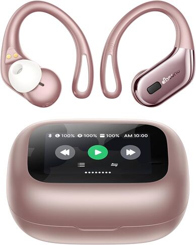 Bluetooth Headphones Wireless Earbuds: Sweatproof & Waterproof, 40H Playtime Wireless Ear Buds with Earhooks, Secure Fit Over Ear Buds with Mic, White Elephant Stocking Stuffers for Men Women in Kuwait