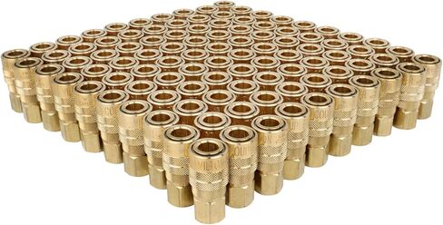 قارنة توصيل هواء صناعية 1/4 بوصة NPT نحاس أنثى، M-STYLE® قارنة هواء سريعة التوصيل، 715BK (عبوة من 100 قطعة) in Saudi Arabia