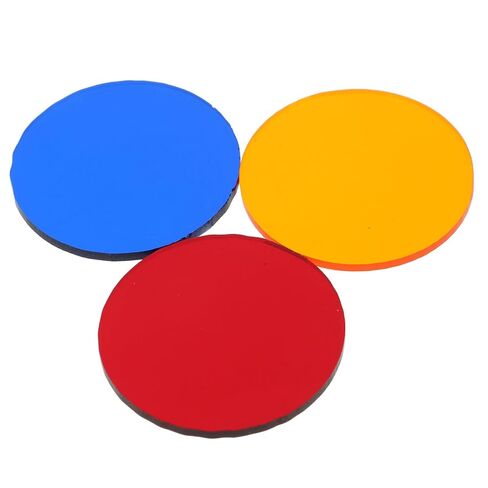 Luxshiny 2 مجموعات لوحات تصفية الإضاءة صفائح فيلم مستديرة تراكب المواد الهلامية تعليم البصريات 9 قطعة * 2 لون عشوائي in Saudi Arabia