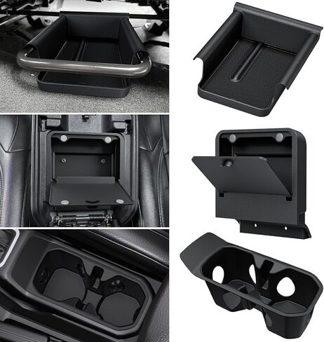 Front Under Seat Storage Organizer for Jeep Wrangler JL JLU 2018-2025 & Gladiator JT 2020 2021 2022 2023 2024 2025 Accessories Hidden Center Console Organizer, 2PCS (Not for Power Seat) in Saudi Arabia