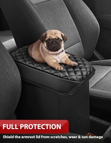 Center Console Armrest Cover Pad for 2022-2025 Ford Maverick, Middle Console Lid Cushion Protector, Vinyl Leather, Anti-scratch, Black in Saudi Arabia