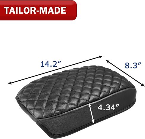 Center Console Armrest Cover Pad for 2022-2025 Ford Maverick, Middle Console Lid Cushion Protector, Vinyl Leather, Anti-scratch, Black in Saudi Arabia