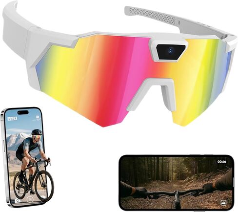 4K POV Baseball Glasses with Camera, 120° Ultra-Wide Angle Baseball Recording Glasses, for Cycling, Hiking & Outdoor Activities (Black,128G) in Saudi Arabia