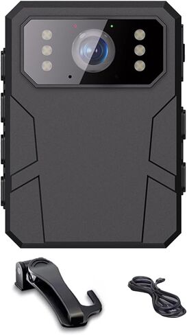 كاميرا CD03 Ultra HD 4K يتم ارتداؤها على الجسم، شاشة 2.0 بوصة HD IPS، زاوية واسعة 120 درجة، تصميم منبه بنقرة واحدة، كاميرا محمولة in Kuwait