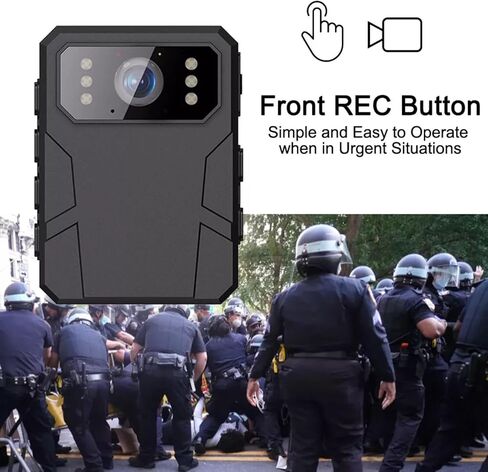 كاميرا CD03 Ultra HD 4K يتم ارتداؤها على الجسم، شاشة 2.0 بوصة HD IPS، زاوية واسعة 120 درجة، تصميم منبه بنقرة واحدة، كاميرا محمولة in Kuwait