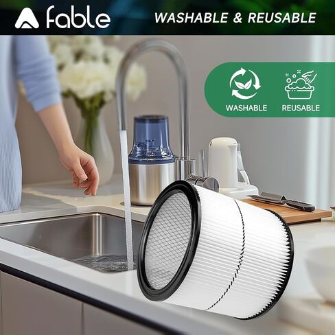 فلتر خرطوشة مكنسة FABLE 17884 متوافق مع Craftsman 9-17884 17935 17937 17920 قطعة استبدال shopvac تناسب 6 جالون ومكانس جافة رطبة أكبر (17884 1pack) in Saudi Arabia