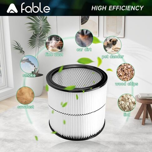 فلتر خرطوشة مكنسة FABLE 17884 متوافق مع Craftsman 9-17884 17935 17937 17920 قطعة استبدال shopvac تناسب 6 جالون ومكانس جافة رطبة أكبر (17884 1pack) in Saudi Arabia