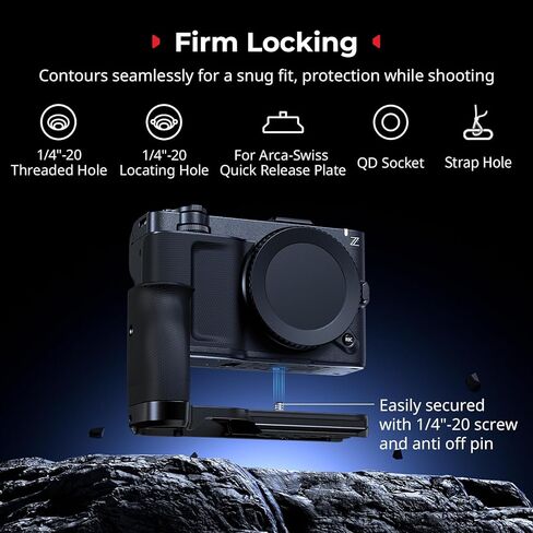 SmallRig L-Shape Handle for Nikon ZR with Ergonomic Silicone Grip and EN-EL15c Camera Battery Set in Kuwait