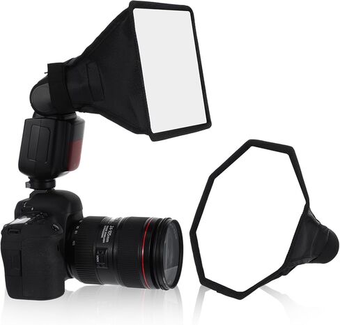 2 Pack Flash Diffuser Light Softbox - 8" Octagon and 8"x6" Rectangle Flash Softbox Universal with Storage Pouch Compatible - Speedlight Softbox-Diffuser Kit in Kuwait