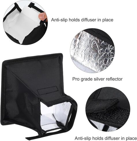 2 Pack Flash Diffuser Light Softbox - 8" Octagon and 8"x6" Rectangle Flash Softbox Universal with Storage Pouch Compatible - Speedlight Softbox-Diffuser Kit in Kuwait