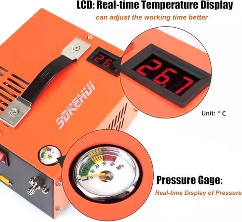 ضاغط هواء PCP، 4500 رطل لكل بوصة مربعة، ضاغط PCP فاصل الزيت والماء المحمول، 12 فولت تيار مستمر/110 فولت تيار متردد، ضاغط مسدس هواء PCP، محول QF، مروحة مدمجة، مناسب لكرة الطلاء، بندقية الهواء، زجاجة غوص بالهواء المفتوح in Kuwait