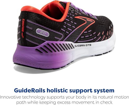 حذاء الجري الداعم Glycerin GTS 20 للنساء من Brooks - أسود/زهرة الجرس/Fiesta - 10 متوسط in Saudi Arabia