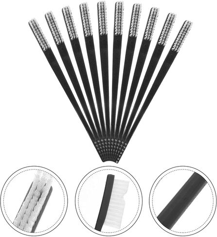 Double-Ended Mini Cleaning Brush Set, Metal Surface Small Detailing Brush for Multi-Use Parts Cleaning, 10pcs Crevice Scrubber for Kitchen, Electronics, and Household Maintenance in Saudi Arabia