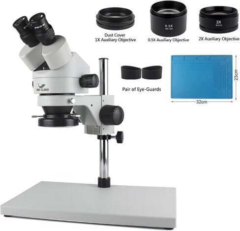 Binoculars Microscope Magnification Continuous Zoom 7X-45X Stereo Microscope Head + WF10X/20mm Eyepiece for Fobile Phone Repair(D10.9x1.5mm) in Saudi Arabia
