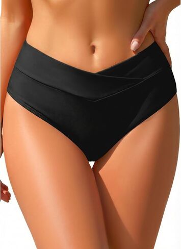 Tempt Me Women Full Coverage Bikini Bottom - V Cut Swimsuit High Waisted Bathing Suit Bottoms 2025 in Saudi Arabia