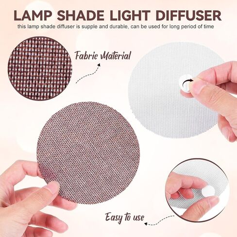 Luxshiny 2pcs Eye-protection Pendant Light Diffusers, Fabric Lampshade Shading Covers with High-temperature Resistant Shade, 10cm Diameter for Nursery Ceiling Lamps in Saudi Arabia