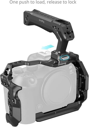 طقم قفص كاميرا SmallRig R6 Mark III HawkLock لكاميرا Canon R6 Mark III / R6 Mark II، قفص كامل مع مقبض علوي HawkLock، مشبك كابل لـ HDMI، لوحة مدمجة سريعة التحرير لـ Arca - 5957 in Saudi Arabia