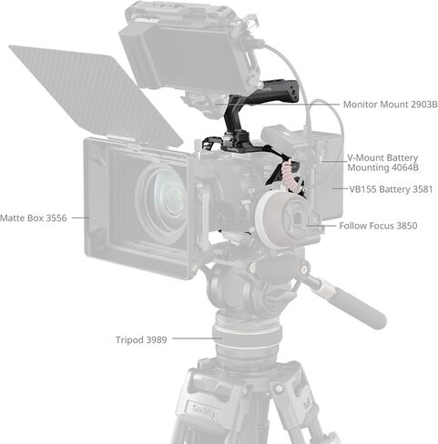 طقم قفص كاميرا SmallRig R6 Mark III HawkLock لكاميرا Canon R6 Mark III / R6 Mark II، قفص كامل مع مقبض علوي HawkLock، مشبك كابل لـ HDMI، لوحة مدمجة سريعة التحرير لـ Arca - 5957 in Saudi Arabia
