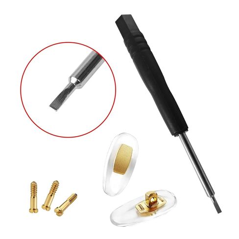 Replacement Screws for Nose Pads Compatible to Gucci Sunglasses Eyeglasses Nose Pads with Screwdriver Free Nose Pad (Gold) in Saudi Arabia