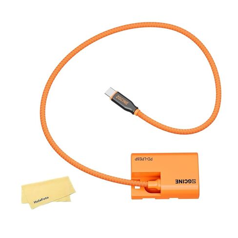 ZGCINE PD-LPE6P USB-C PD to LPE6P Dummy Battery Cable for Canon R5 II, R6, R5 C,5D Mark II-IV,7D,80D,90D,XC10/15 | 60cm Length, Braided Wire | No Pop-Up in Saudi Arabia