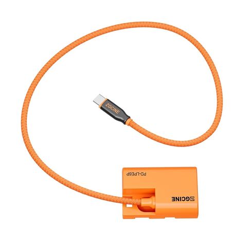 ZGCINE PD-LPE6P USB-C PD to LPE6P Dummy Battery Cable for Canon R5 II, R6, R5 C,5D Mark II-IV,7D,80D,90D,XC10/15 | 60cm Length, Braided Wire | No Pop-Up in Saudi Arabia